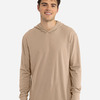 Unisex CVC Hoodie Long Sleeve Tee