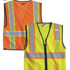Unisex Economy Contrasting Vest with Zippered Front