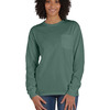 Unisex Garment-Dyed Long-Sleeve T-Shirt with Pocket