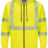 Men's Tall Hi-Visibility Zip-Front Hooded Fleece Sweatshirt with Waffle Lining