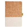 Hard Cover Cork And Heathered Fabric Journal